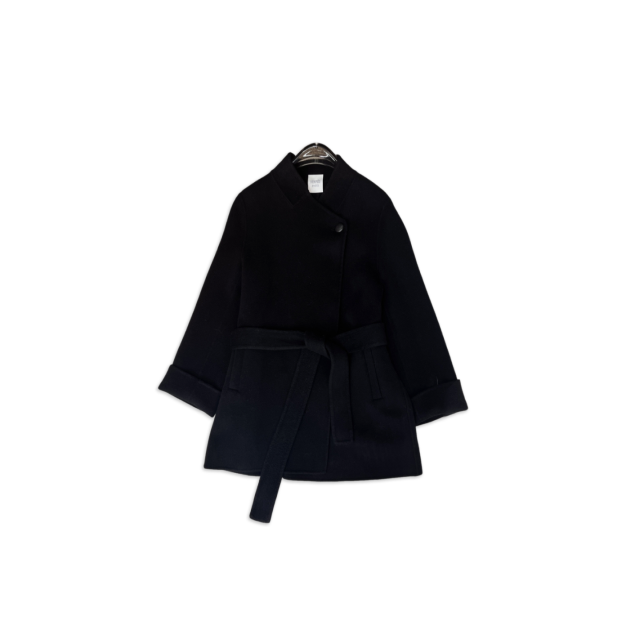 H**me5 stand-up collar cashmere coat